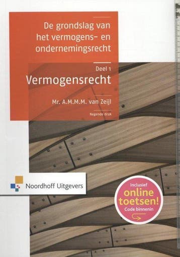 9789001831639 De grondslag van het vermogens- en ondernem..., Boeken, Verzenden, Zo goed als nieuw, A.M.M.M. van Zeijl