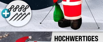 Opblaasbare Kerstman Polyester 180x120cm 6 LED´s, Verzenden, Nieuw