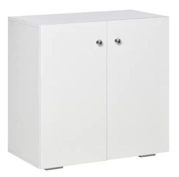 Wit Dressoir – 2 Deuren met Plank, Houten Opbergkast, Huis en Inrichting, Kasten | Boekenkasten, Verzenden, Nieuw