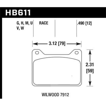 Hawk Wilwood 7912 DTC-30 Race Brake Pads, Ophalen of Verzenden, Nieuw