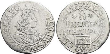 1/8 taler, daalder 1673 Koeln-freie Reichsstadt, Verzenden