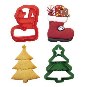 Koekjes Uitstekerset Kerstboom & Laars, Verzenden, Nieuw