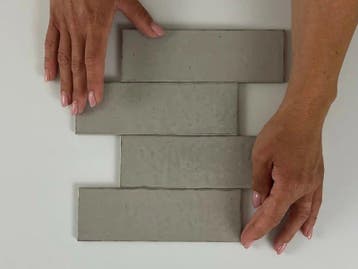 Vloertegel/Wandtegel Taupe 6x18,6cm (Muurtegels), Keramiek, Nieuw, Minder dan 20 cm, 10 m² of meer
