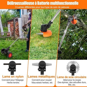 Accu kantenmaaier, 21 Volt met 2 accus en drie messen, m..., Tuin en Terras, Verzenden, Nieuw