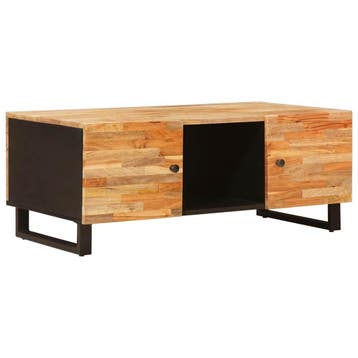 vidaXL Salontafel Bruin 100 x 54 x 40 cm Massief Mango Hout, Huis en Inrichting, Verzenden, Nieuw, Overige houtsoorten, 50 tot 100 cm