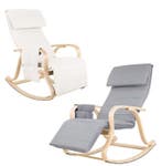 Luxe Lig Schommelstoel – Comfortabel met Ligkussen - Grijs, Verzenden, Nieuw