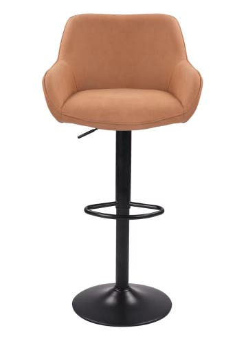 2dekans | Dutchbone Oliver Barkruk - Cognac - 56 x 54 x 109, Huis en Inrichting, Barkrukken, Ophalen of Verzenden, Zo goed als nieuw