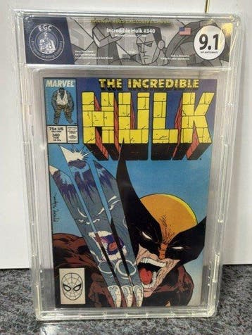 The Incredible Hulk #340 - EGC 9.1 - Custom Label - Iconic, Nieuw