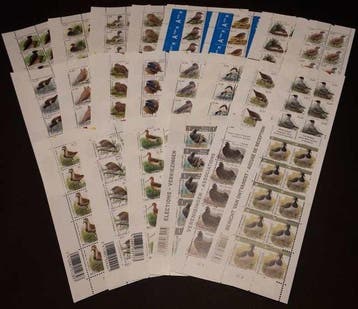 België 2002/2013 - Verzameling velletjes Vogels van Buzin, Gestempeld
