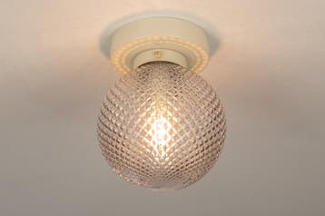 Rietveld Plafondlampen - Beige, Zand - Glas, Metaal, Verzenden, Nieuw