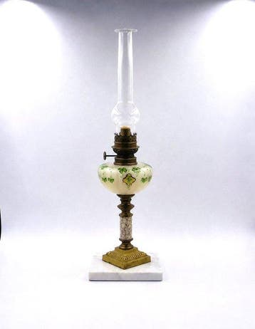 Kosmos - Petroleumlamp - Glas, Metaal, Antiek en Kunst