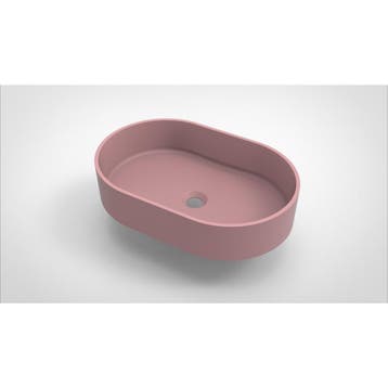 Opbouw Waskom Arcqua Case Ovaal 55x36 cm Mat Roze, Ophalen of Verzenden, Nieuw
