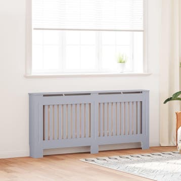 vidaXL Radiatorombouw 172x19x81,5 cm MDF antraciet, Doe-het-zelf en Verbouw, Verwarming en Radiatoren, Verzenden, Nieuw