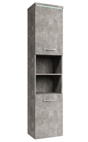 Badkamerkast Paso 35 x 35 x 160 cm Beton Grijs Kolomkast, Verzenden, Nieuw, (Half)hoge kast