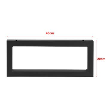 Ophangbeugel voor wastafelblad set van 2 zwart mat 45x20 cm, Verzenden, Nieuw
