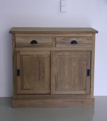 Teak dressoir schuifdeuren gerecycled teakhout -  100, Huis en Inrichting, Kasten | Dressoirs, Ophalen of Verzenden, Nieuw