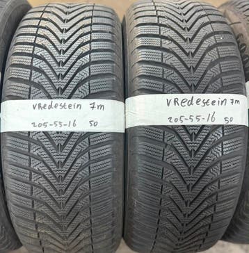 2x 205-55-16 Vredestein Winter 2x 7mm €50 Per Band 205 55 16, Auto-onderdelen, Banden en Velgen, Ophalen, Gebruikt, 16 inch, Band(en)