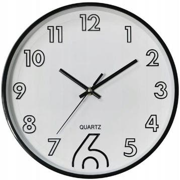 Zwarte Wandklok 28,4 cm – Stille Analoge Klok, Ophalen of Verzenden, Nieuw