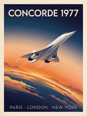Henshin - Concorde 1977 - Paris London New York