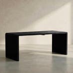 *WOONWINKEL* Salontafel Zwarte Latjes Teak, Verzenden, Nieuw