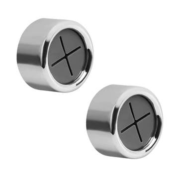 Handdoekhaakje - 2 stuks - 4,3 cm x 4,3 cm - Zilver -, Huis en Inrichting, Verzenden, Nieuw