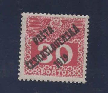 Poststempel - CSR 1919 - te betalen postzegel met overdruk,, Gestempeld