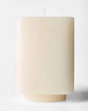 HEMA Stompkaars 9x9x13cm rustiek ivoor, Verzenden, Nieuw