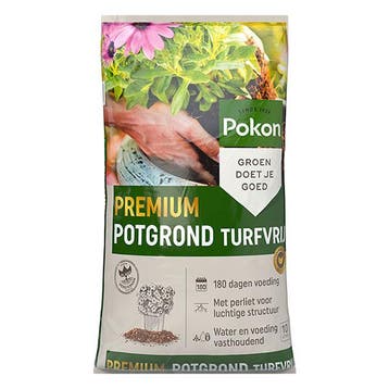 Potgrond | Pokon | 10 liter (Universeel, Premium, Turfvrij), Verzenden