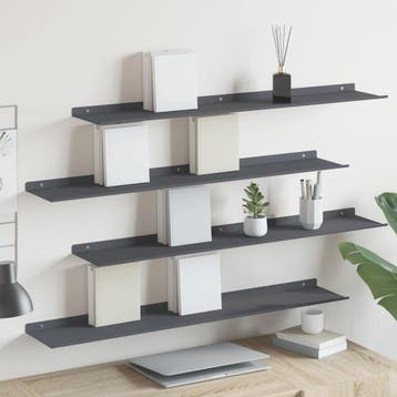 vidaXL Drijvende plank 4 pcs Antraciet 100 x 18 x 2,5 cm, Verzenden, Nieuw