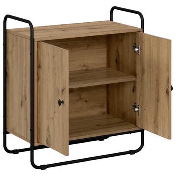 vidaXL Dressoir Artisanaal eiken 68 x 35 x 75 cm Bewerkt, Verzenden, Nieuw, Overige houtsoorten, Minder dan 50 cm