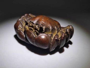 Decoratief ornament - Japanse bronzen krab