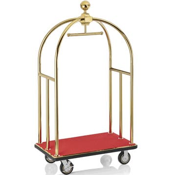 Bagagetrolley | UNITY | RVS | Goudkleurig/Rood | Wielen, Verzenden, Nieuw in verpakking
