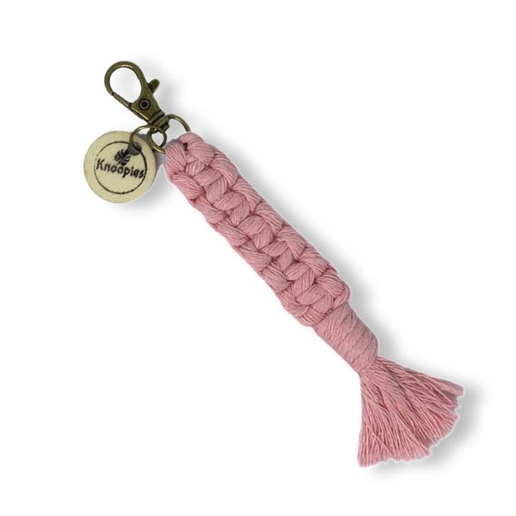 Macramé Sleutelhanger - Square Knots - Katoen - Macramé -, Verzamelen, Sleutelhangers, Nieuw, Overige typen, Ophalen of Verzenden