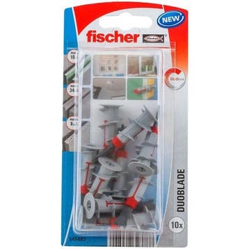 Gipsplaatplug | Fischer DuoBlade | 10 stuks, Verzenden, Nieuw