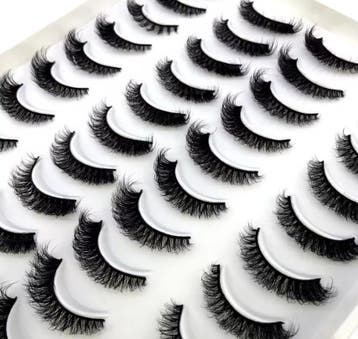 20 Paar Cat Eye Nepwimpers 3D Fluffy Volume Wimpers, Verzenden, Nieuw