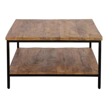 Salontafel Mangohout Ryan 80x80 cm, Verzenden, Nieuw, Industriële meubels, Overige vormen