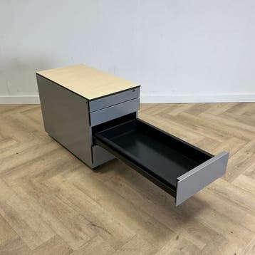 Ahrend ladeblok 4 lades (hxbxd) 76x42x57 cm, grijs - ahorn, Ophalen of Verzenden, Gebruikt