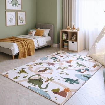 Speelkleed | Coco | Dinosaurus | Crème | 200x290 cm, Verzenden, Nieuw