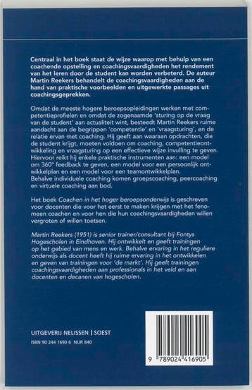Coachen in het hoger beroepsonderwijs / PM-reeks M. Reekers, Verzenden, Gelezen, M. Reekers
