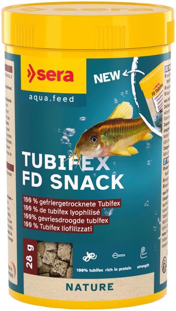 Sera Tubifex FD Snack (Natuur en insectenvoer), Ophalen of Verzenden, Nieuw, Overige typen