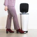 2dekans | Kis Chic Bin Pedaalemmer - 50 l - Zilver - Maat L, Ophalen of Verzenden