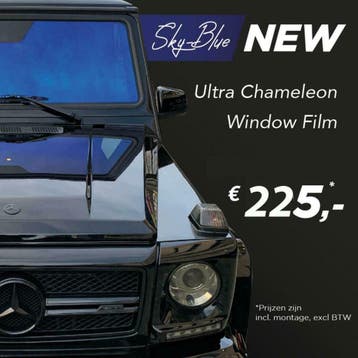 Ramen tinten met Skyblue Chameleon folie - Unieke look!