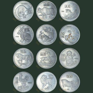 China. Zodiac Yin-Yang Bagua z.j. COMPLEET (12