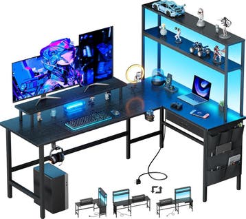 Bureau - Computertafel - Computerbureau - 150x100 cm - Zwart, Verzenden, Zo goed als nieuw