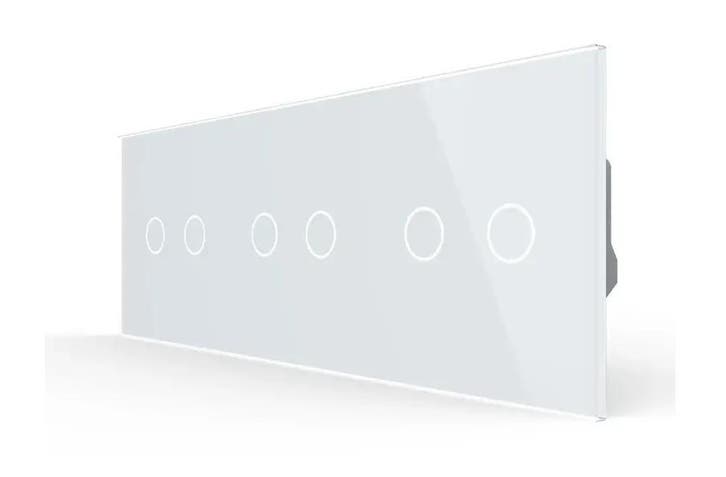 Livolo 2+2+2 Touch Wisselschakelaar | Wit |, Doe-het-zelf en Verbouw, Elektra en Kabels, Schakelaar, Nieuw, Ophalen of Verzenden