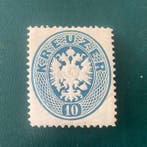 Oostenrijk 1863 - 10 Kreuzer dubbele adelaar in tanding 14, Gestempeld