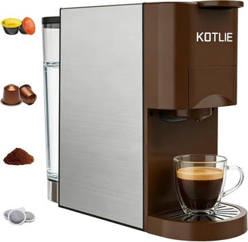 Koffiezetapparaat 4-in-1 - Bruin - Tweedekansje - OP=OP, Koffiepads en cups, Espresso apparaat, Ophalen of Verzenden, Zo goed als nieuw