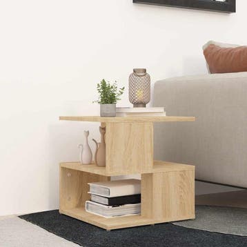 vidaXL Bijzettafel 40x40x40 cm spaanplaat sonoma, Huis en Inrichting, Verzenden, Nieuw, Minder dan 45 cm