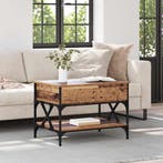 vidaXL Salontafel Oud Hout 70x50x50cm Bewerkt hout, 50 tot 100 cm, 50 tot 75 cm, Verzenden, Nieuw