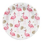 Flamingo Partybordjes 23cm (10st), Ophalen of Verzenden, Nieuw